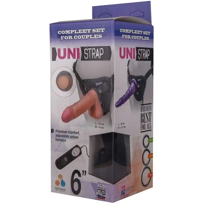 Вибрострапон с двумя насадками UniStrap - 18 и 18 см - HARNESS UNI STRAP. Фотография 16.