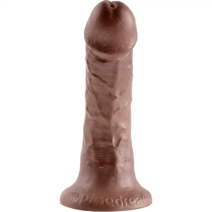 Коричневый фаллоимитатор на присоске 6 Cock - 15,2 см - King Cock