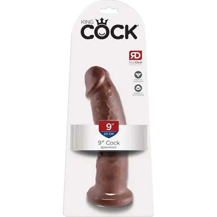 Коричневый фаллоимитатор 9 Cock - 22,9 см - King Cock. Фотография 8.