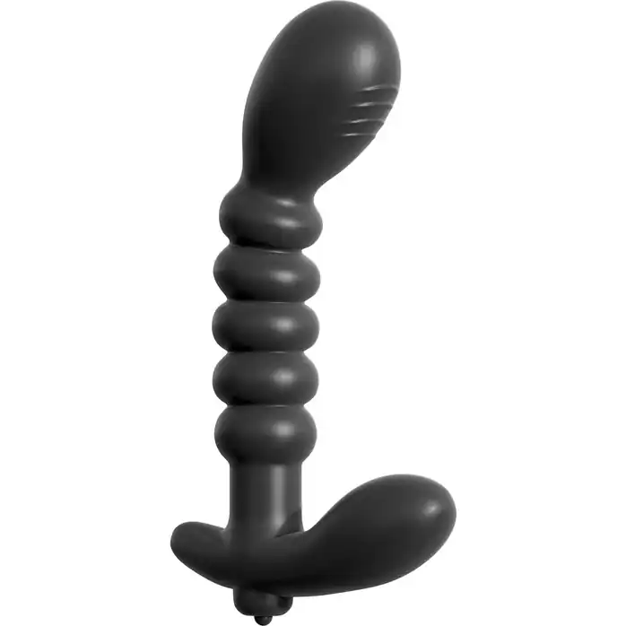 Анальный вибромассажер Ribbed Prostate Vibe - 15,2 см - Anal Fantasy Collection. Фотография 2.
