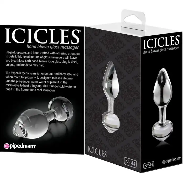 Анальная пробка из стекла Icicles No. 44 - 8,3 см - Icicles. Фотография 4.