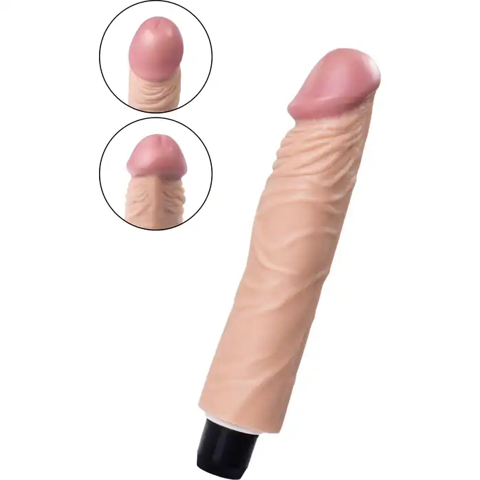 Телесный вибратор-реалистик - 22 см. Фотография 2.