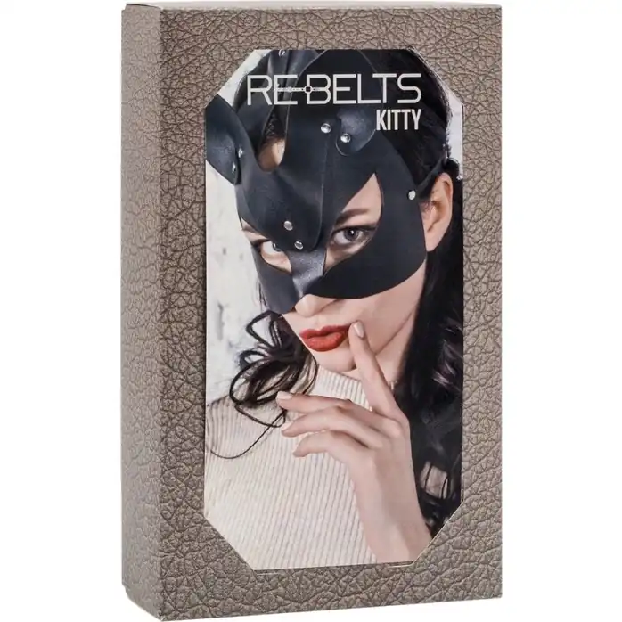 Маска с кошачьими ушками Kitty Black. Фотография 3.