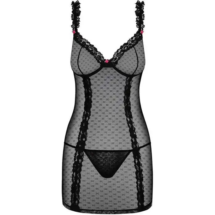 Облегающая сорочка Picсorosa с лентами кружев в качестве декора - Sexy. Фотография 3.