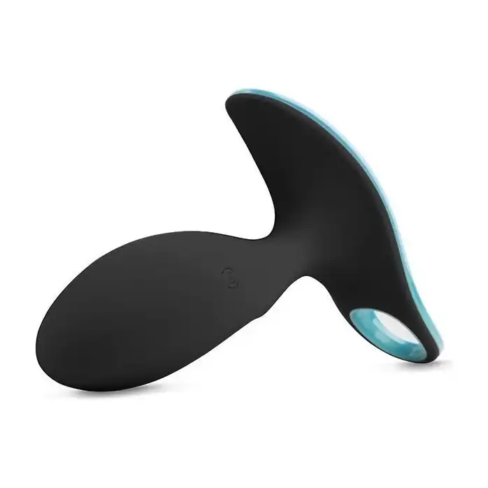 Чёрная анальная вибропробка SURFER PLUG VIBE с управлением со смартфона. Фотография 3.