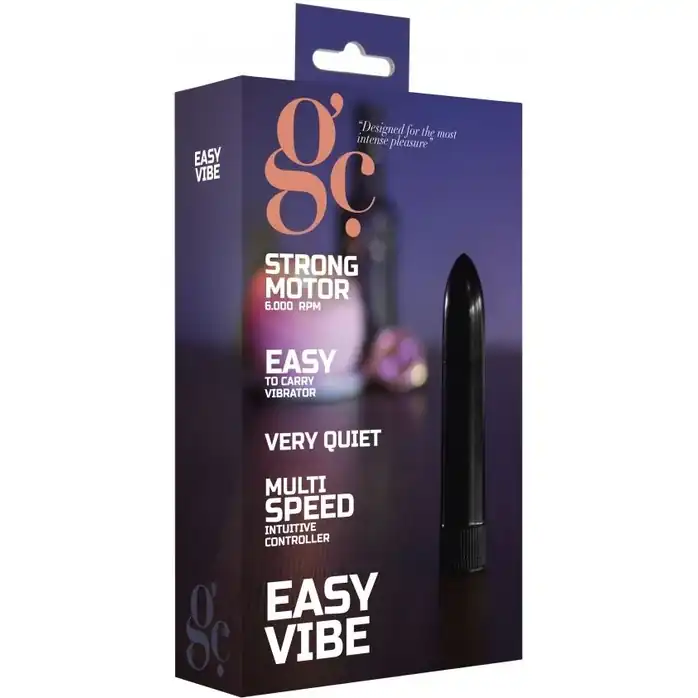 Чёрный вибратор GC Easy Vibe - 13,2 см - GC   . Фотография 2.