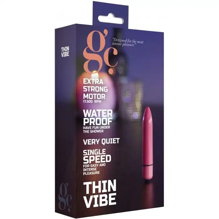 Розовый мини-вибратор GC Thin Vibe - 8,7 см - GC   . Фотография 2.