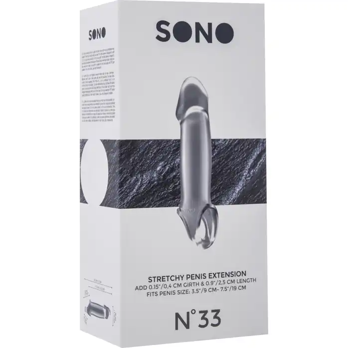 Прозрачная насадка с подхватом Stretchy Penis Extension No.33 - Sono. Фотография 3.