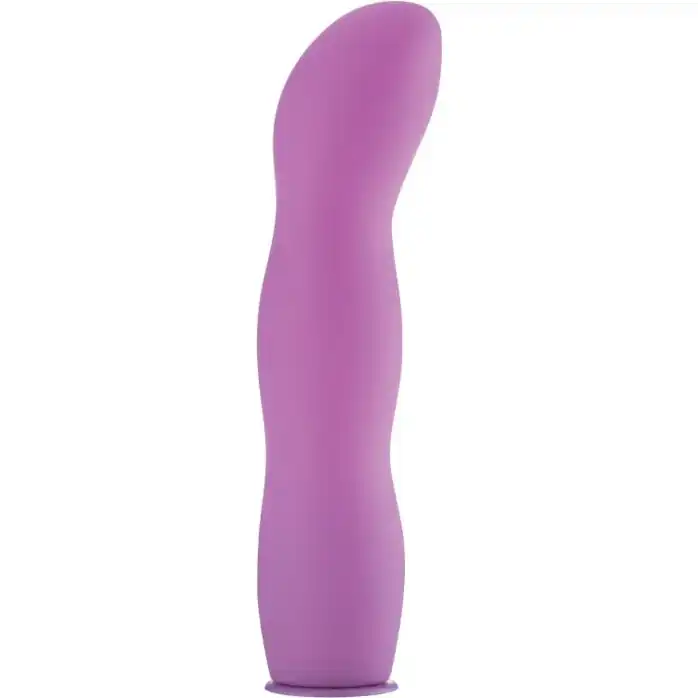 Фиолетовый страпон Deluxe Silicone Strap On 10 Inch с волнистой насадкой - 25,5 см - Ouch!. Фотография 3.