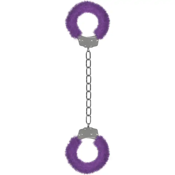 Кандалы с фиолетовым мехом Furry Ankle Cuffs - Shots Toys