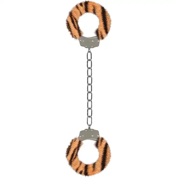 Кандалы с тигровым мехом Furry Ankle Cuffs - Shots Toys