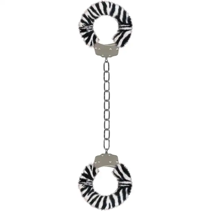 Кандалы с мехом зебры Furry Ankle Cuffs - Shots Toys