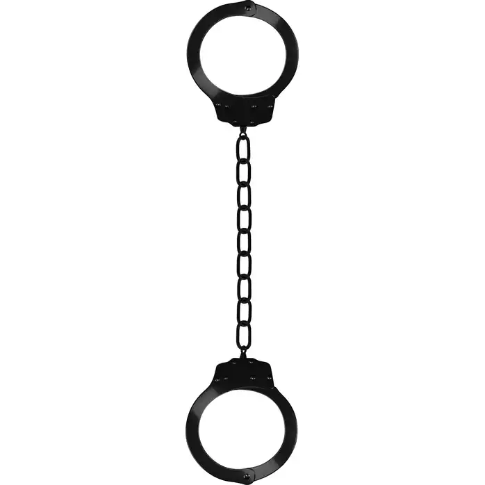 Чёрные металлические кандалы Metal Ankle Cuffs - Shots Toys