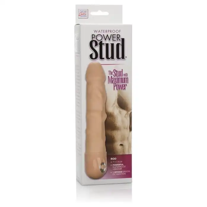 Реалистичный вибромассажер Waterproof Power Stud Rod - 22,8 см - Studs. Фотография 4.