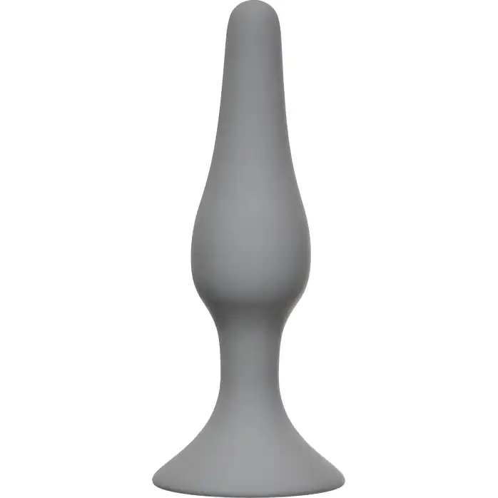 Серая малая анальная пробка Slim Anal Plug Small - 10,5 см - Back Door Collection Black Edition