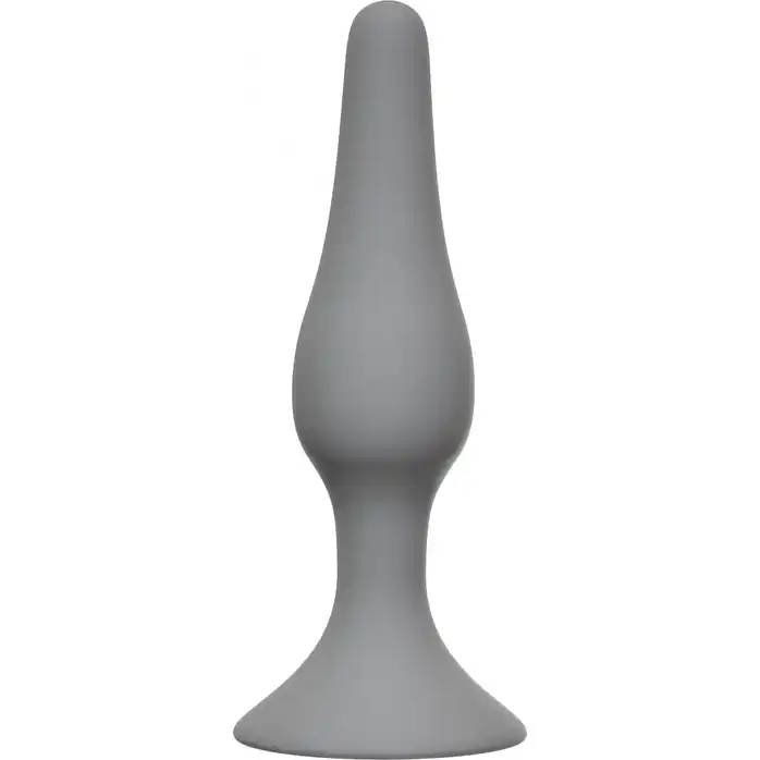 Серая анальная пробка Slim Anal Plug XL - 15,5 см - Back Door Collection Black Edition
