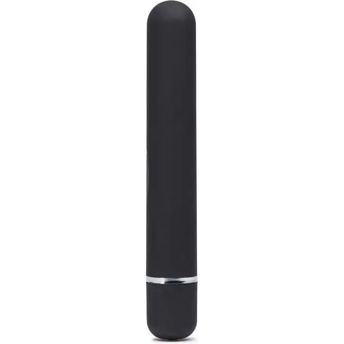 Чёрный вибратор с принтом CLASSIC VIBRATOR BLACK PINK LIPSTICK WOMAN - 18,4 см. Фотография 4.