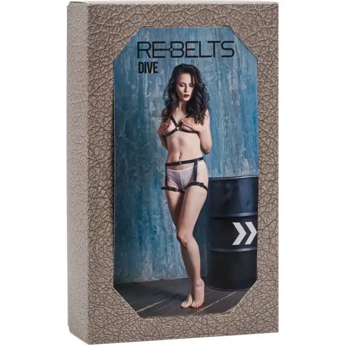 Чёрные гартеры на бедра Dive Black. Фотография 4.