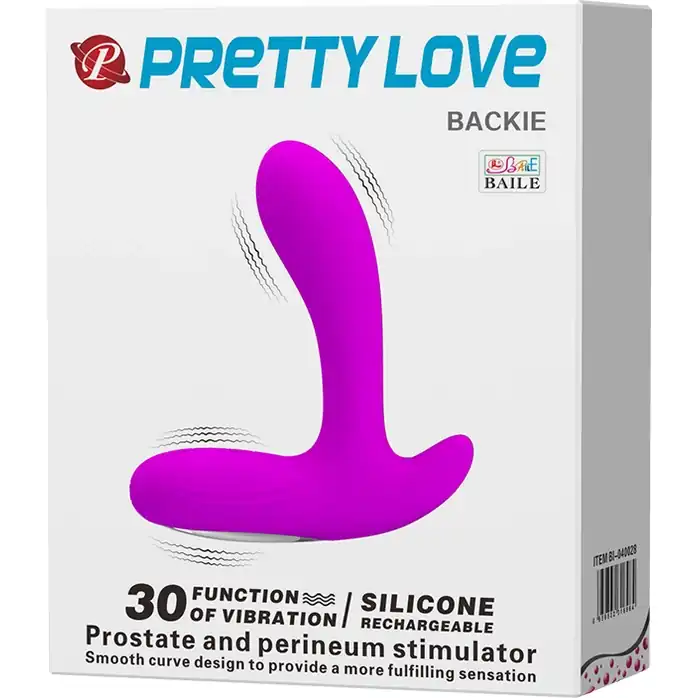 Лиловый вибростимулятор простаты Backie - Pretty Love. Фотография 5.