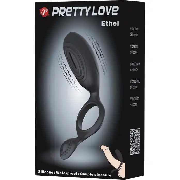 Эрекционное кольцо с клиторальной виброподушечкой Ethel - Pretty Love. Фотография 5.