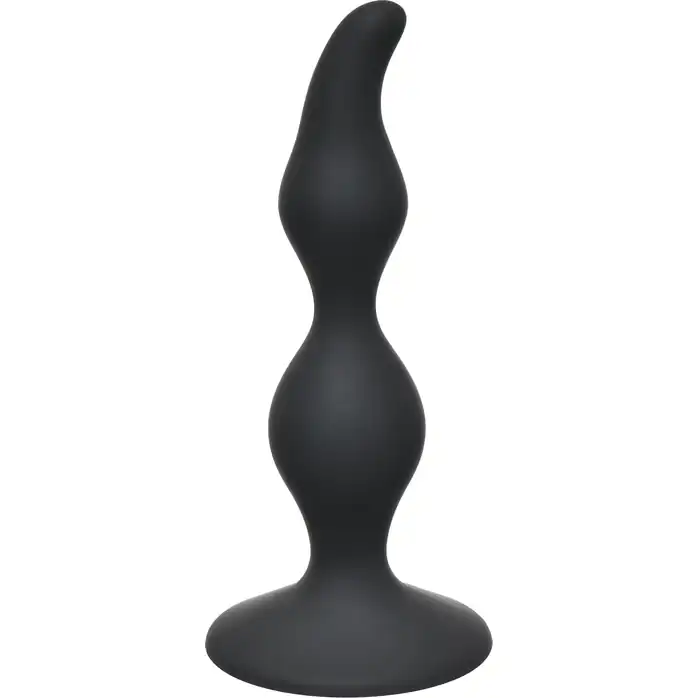Чёрная анальная пробка Curved Anal Plug Black - 12,5 см - First Time