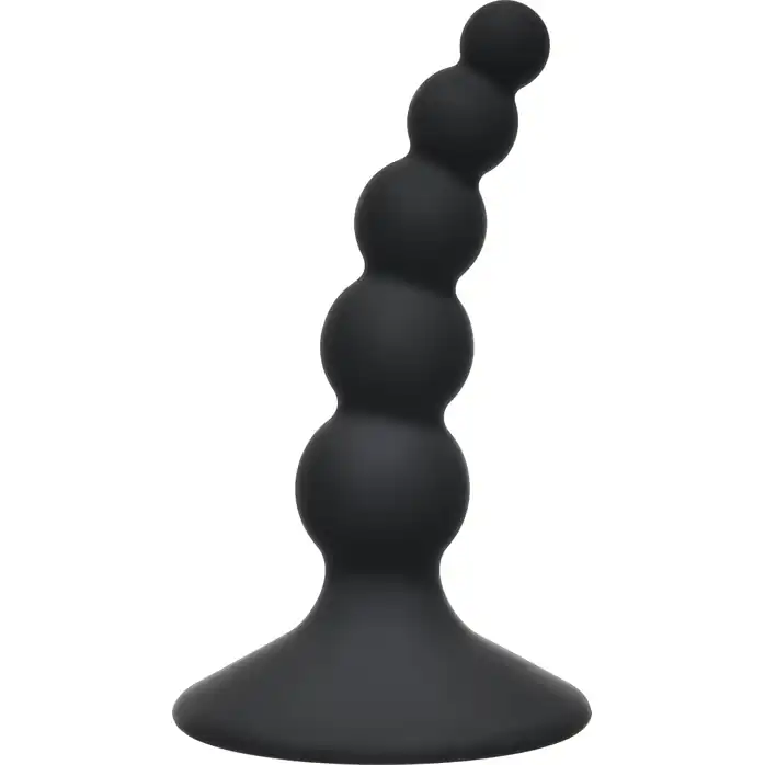 Чёрная анальная пробка Ribbed Plug Black - 10,5 см - First Time