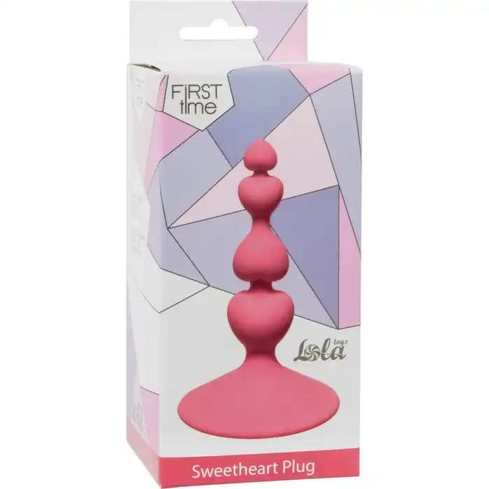 Розовая анальная пробка Sweetheart Plug Pink - 10 см - First Time. Фотография 2.