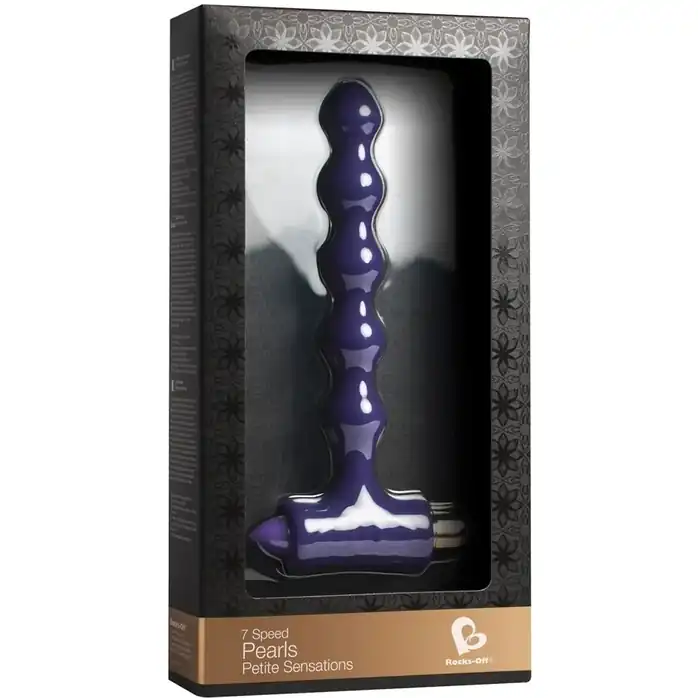 Фиолетовая анальная виброёлочка PETITE SENSATIONS PEARLS PURPLE - 16,9 см. Фотография 2.