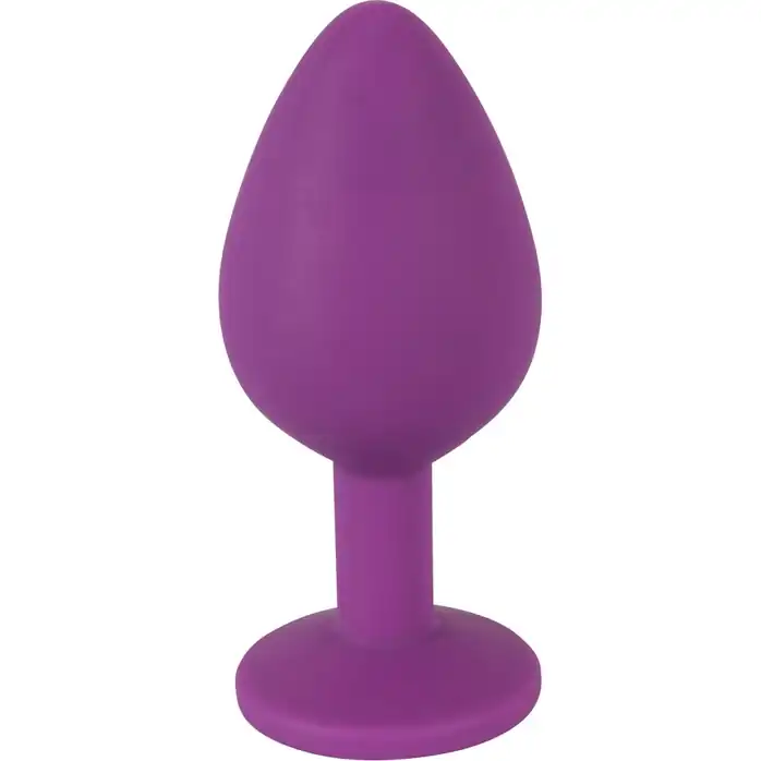 Фиолетовая анальная пробка с кристаллом - 8 см - You2Toys. Фотография 2.
