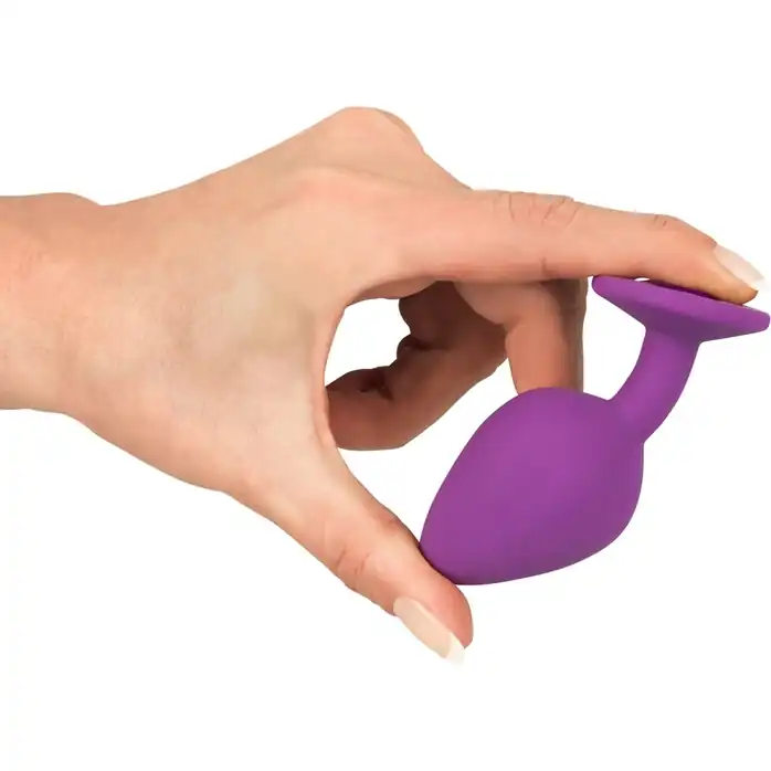 Фиолетовая анальная пробка с кристаллом - 8 см - You2Toys. Фотография 4.
