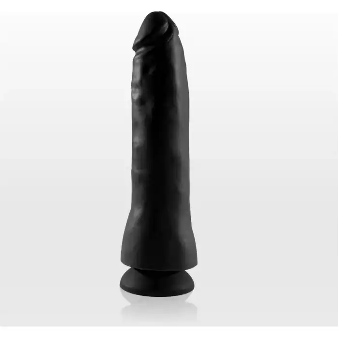 Чёрный фаллоимитатор без мошонки с присоской в основании - 18 см - Real Toys Collection