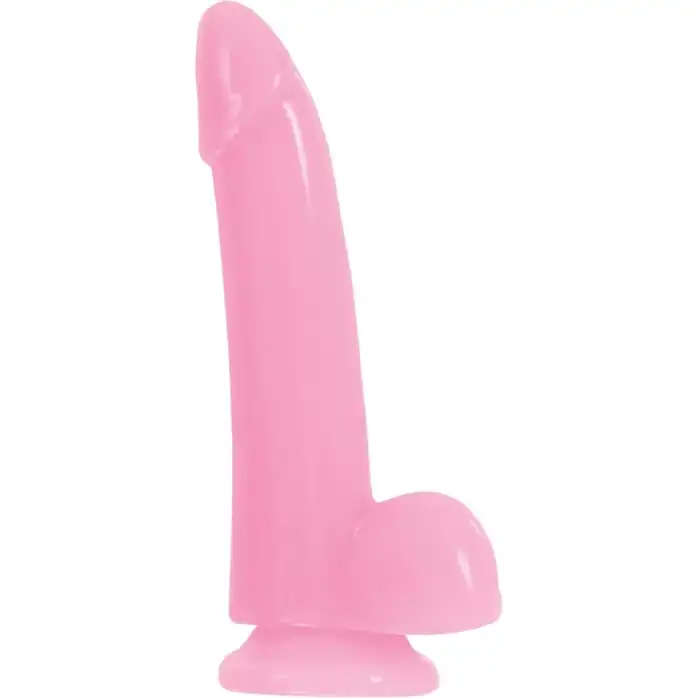 Розовый фаллоимитатор на присоске Firefly Smooth Glowing Dong 5 Pink - 14,5 см - Firefly