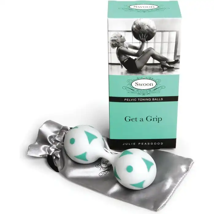 Вагинальные шарики GET A GRIP SILICONE JIGGLE BALLS. Фотография 2.