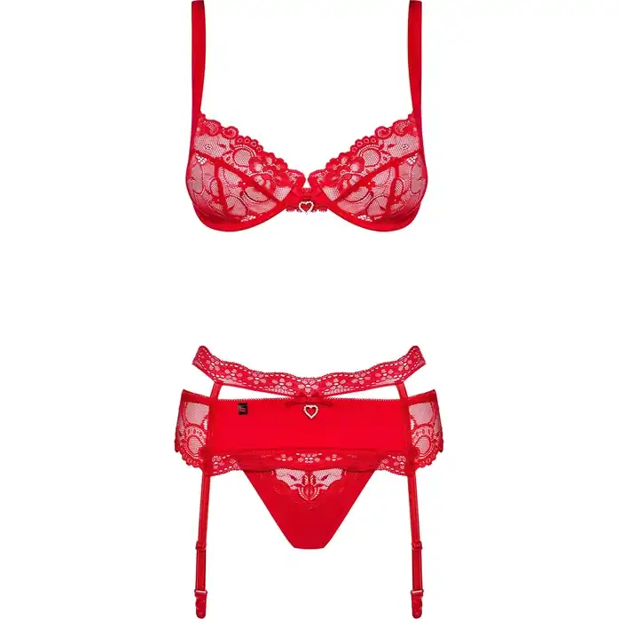 Чувственный ажурный комплект Heartina из 3 предметов - Sexy. Фотография 7.