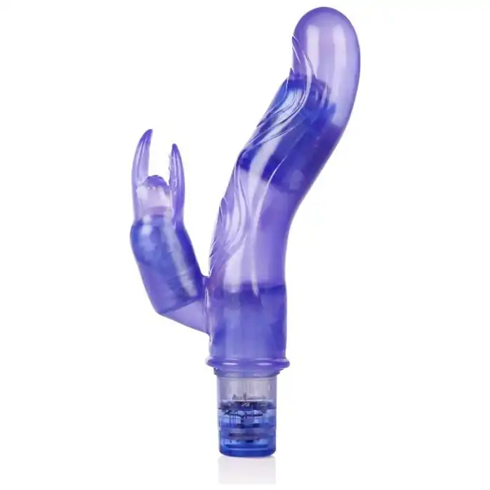 Фиолетовый вибромассажер 10-Function Bendie Bounding Bunny Vibes - 22,8 см - Bendies. Фотография 2.