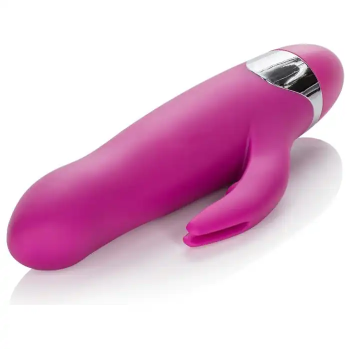 Вибромассажер с клиторальной стимуляцией Turn it Up! 7-Function Silicone Massager - 20,3 см - Up!. Фотография 5.