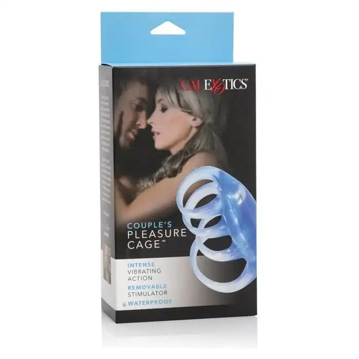 Голубая насадка с вибрацией Couple s Pleasure Cage - Couples Enhancers. Фотография 2.