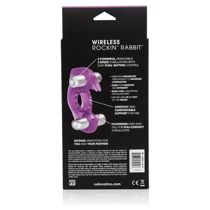 Эрекционное виброкольцо Wireless Rockin Rabbit - Couples Enhancers. Фотография 3.