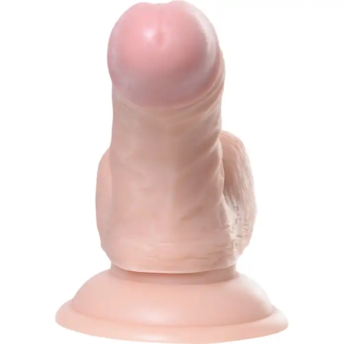 Изогнутый фаллоимитатор с присоской - 14,5 см - RealStick Nude. Фотография 4.