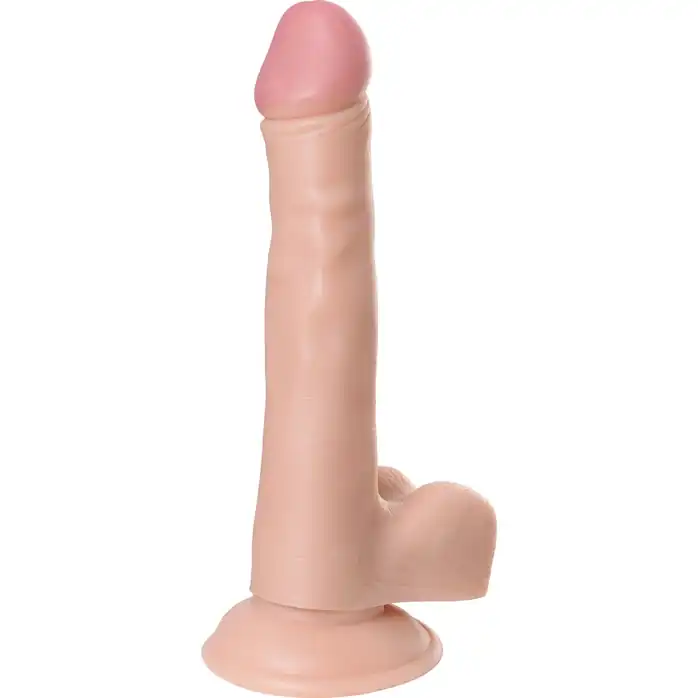 Реалистичный вибратор с подошвой-присоской - 22 см - RealStick Nude. Фотография 4.