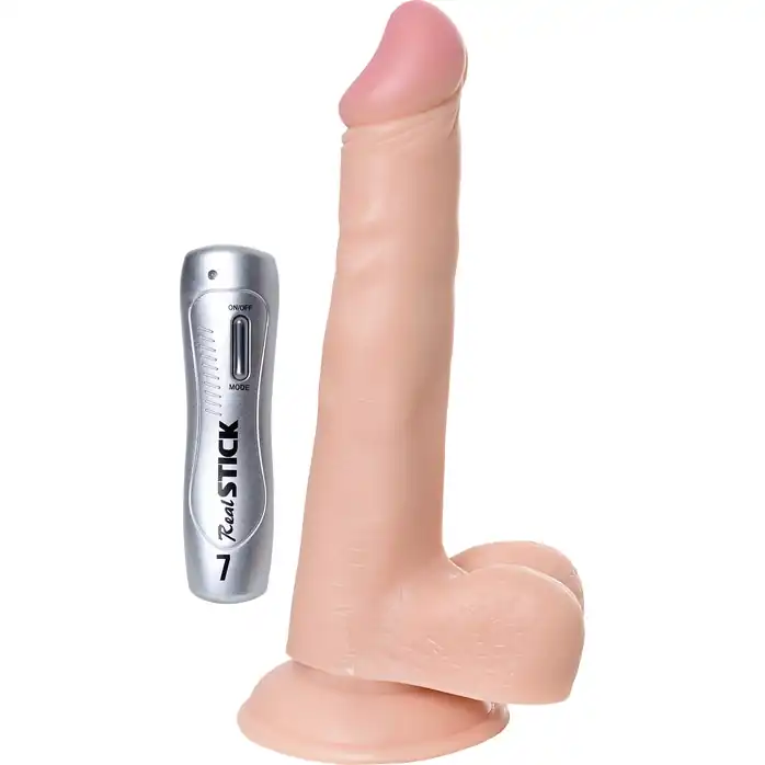 Реалистичный вибратор с подошвой-присоской - 22 см - RealStick Nude