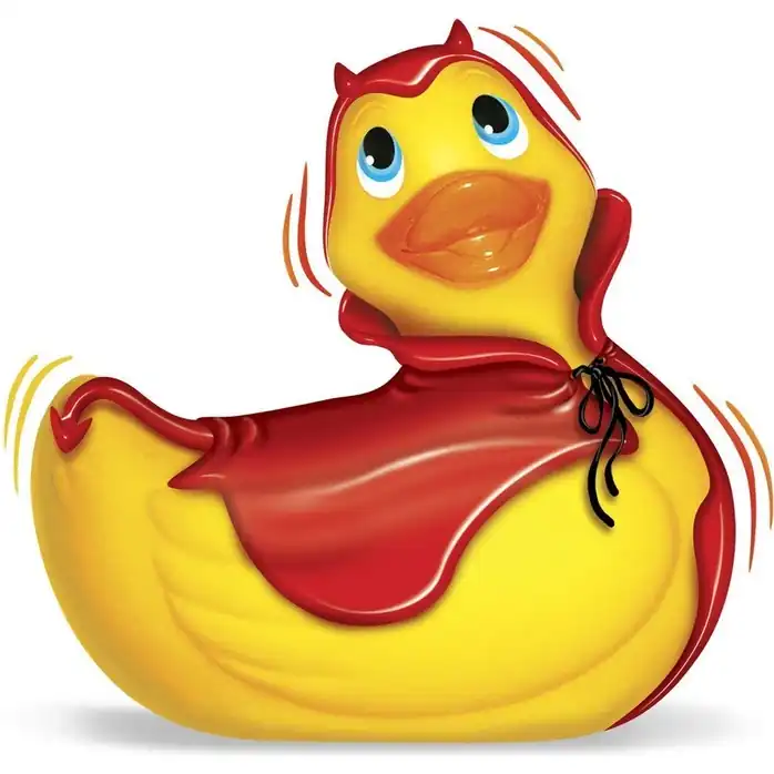 Вибратор утка-дьяволенок I Rub My Duckie Red Devil Travel Size