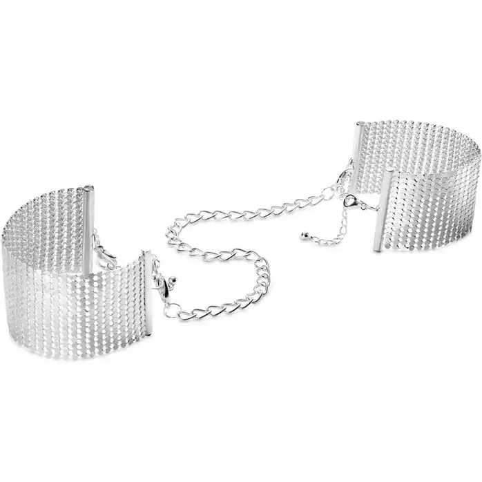 Серебристые наручники-браслеты Desir Metallique Handcuffs