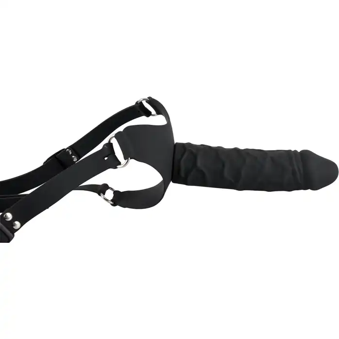 Силиконовый страпон на регулируемых ремешках Silicone Strap-On - 17 см - You2Toys. Фотография 2.