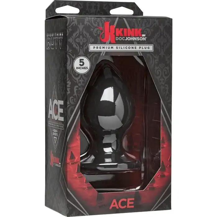 Анальная пробка из силикона Kink Ace Silicone Plug 5 - 12,7 см - Kink. Фотография 2.
