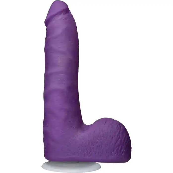 Фиолетовый фаллоимитатор на присоске Revolution 7 Slim Realistic W/Balls - 17,78 см - American POP!