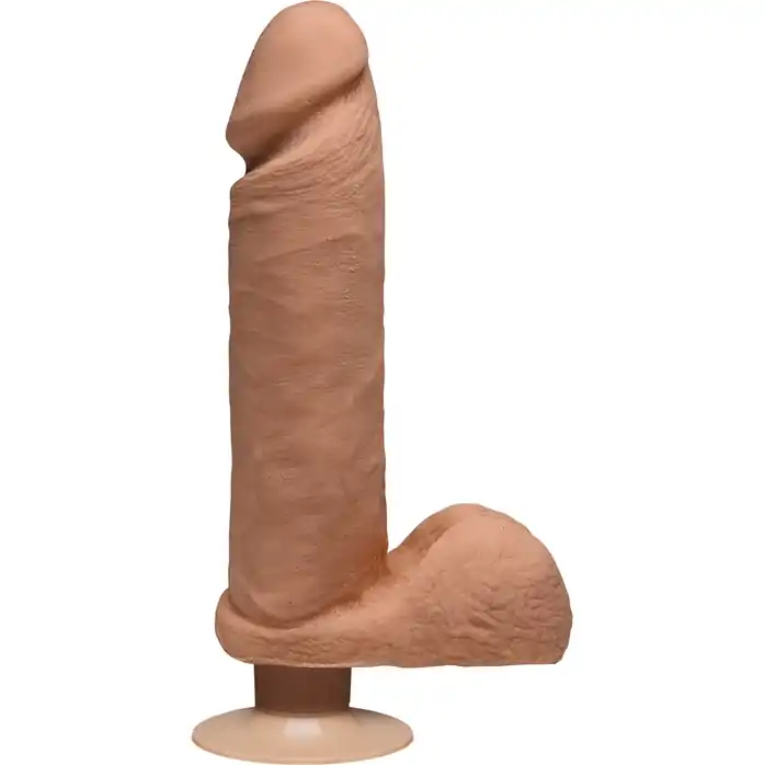 Телесный вибромассажер-реалистик на присоске Perfect D Vibrating 8 - 23 см - The D