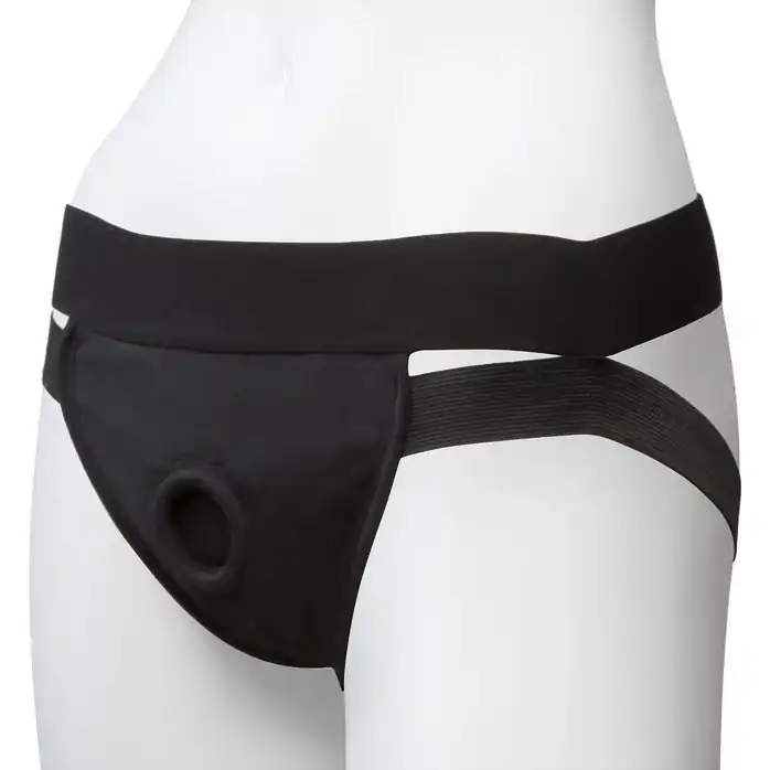 Трусики с плугом Vac-U-Lock Panty Harness with Plug Dual Strap - S/M - Vac-U-Lock. Фотография 3.
