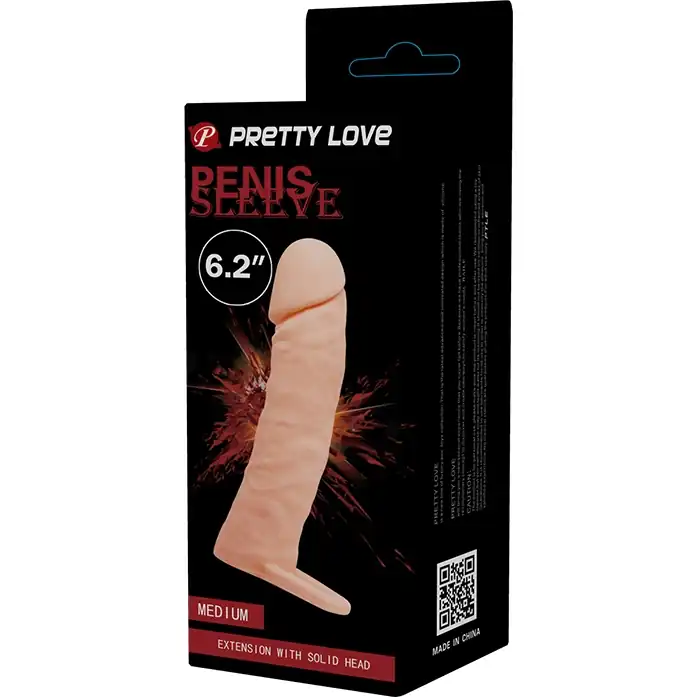 Удлиняющая насадка Medium с подхватом мошонки - 16 см - Pretty Love. Фотография 6.