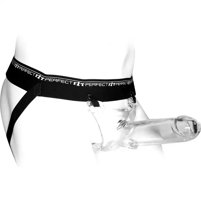 Прозрачный фаллопротез Perfect Fit Armour Knight XL размера S/M - 17,8 см. Фотография 3.